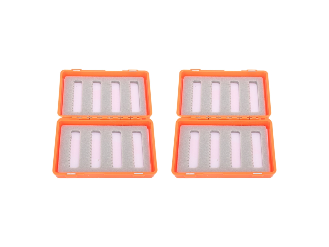 Mali caixa de Iscas de Pesca com Mosca 2 Peças Plástica Laranja Armazenamento de Anzol para Fly Fishing