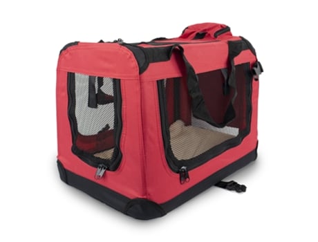 Transportín para Mascotas (Talla: L - 70X525X50Cm - Plegable - Rojo Balú)