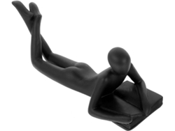 Escultura Pensador Abstracto Resina Negra Ligera Resistente Decoración Moderna Interiores Estar Oficina Sala