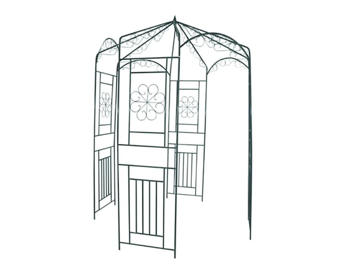 Arco de jardín de 250 cm, verde oscuro, DKD Home Decor