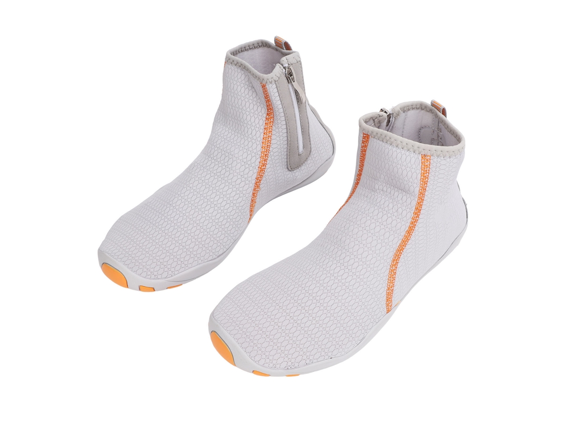 2pcs Sapatos De Água Alto Topo Anti-corte Respirável Quick Dry Borracha Nylon Anti-deslizante Para Praia Esportes Água Cinza 44