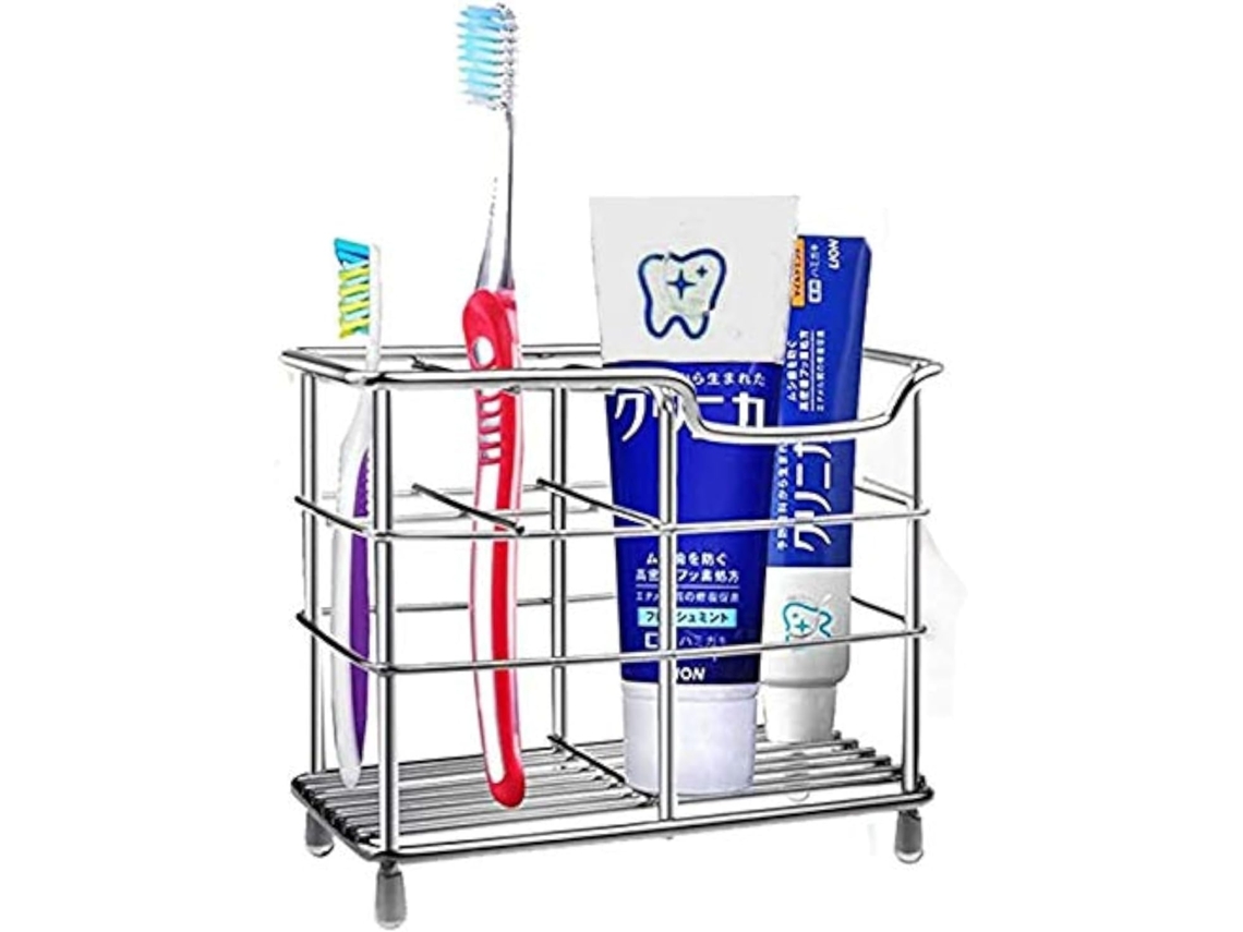 Soporte de acero inoxidable ZYBLSSBB para cepillo de dientes, pasta, cuchilla de afeitar y organizador de baño.