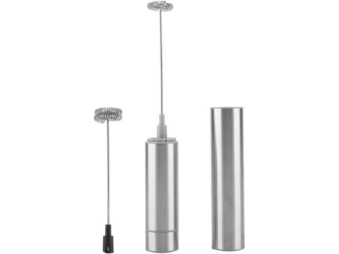 Espumador De Leche Eléctrico Portátil De Acero Inoxidable Con 2 Varillas Batidoras Y Estuche De Almacenamiento.