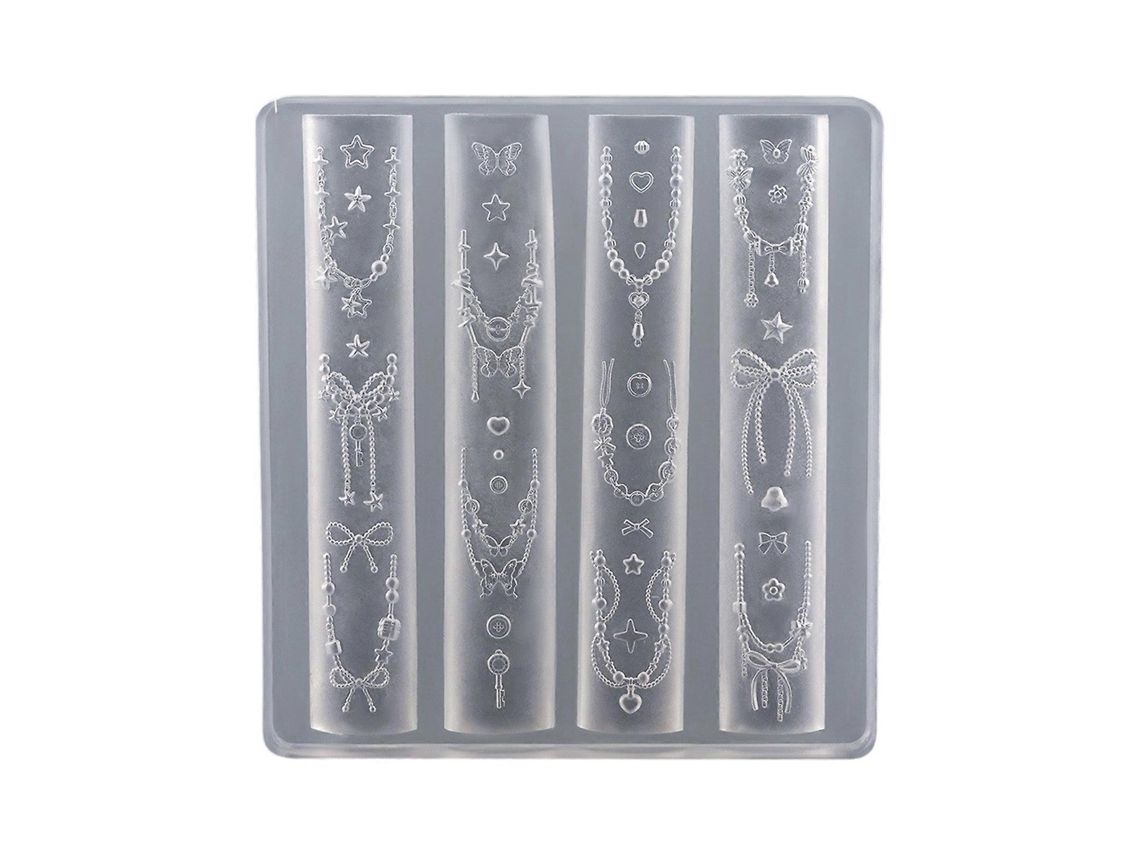 Moldes de silicona 3D para decoración de uñas, diseño de lazo, textura de silicona para artistas y estudiantes de decoración de uñas Hengrongshen