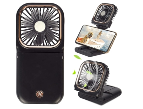 Mini ventilador portátil, cargador de mano inalámbrico, ventilador pequeño, ventilador personal plegable con alimentación USB, 3000 Mah, 3 velocida...