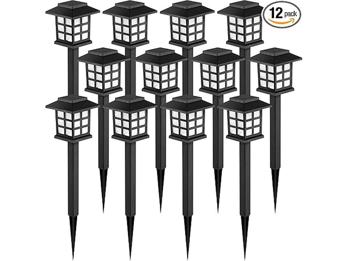 Luces Solares Exteriores 12 Pcs Led Gigalumi, Impermeables, Jardín Y Caminos