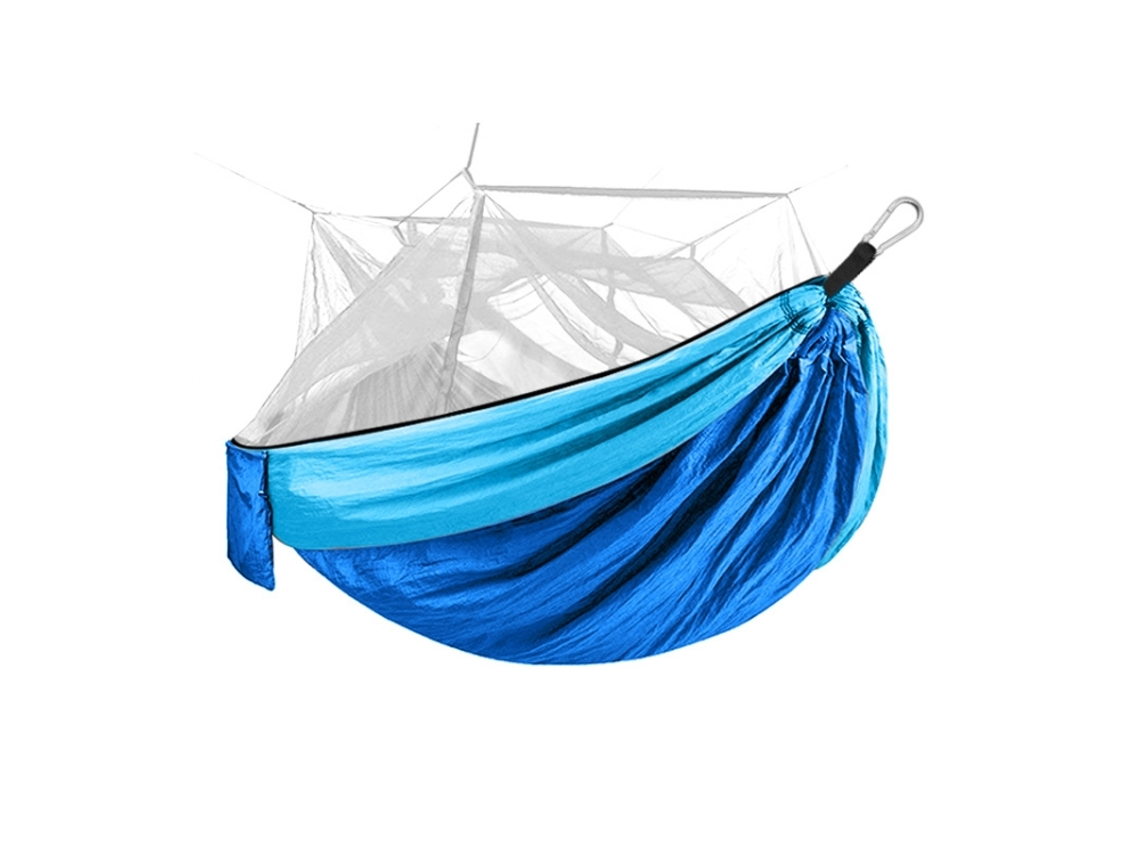 Mosquitera para acampar al aire libre con protección contra mosquitos. (Azul oscuro y azul claro, 260 x 140 cm)
