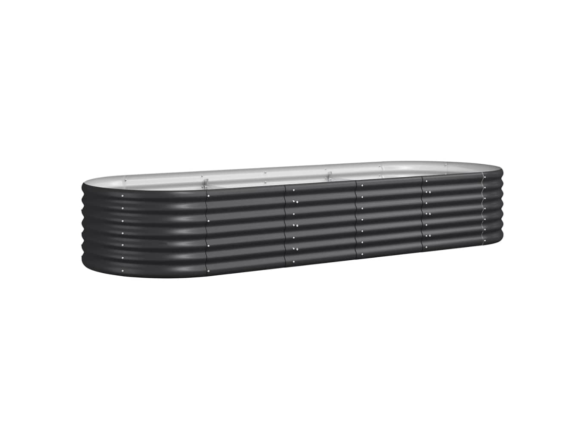 Jardinera VIDAXL Antracita Acero (224x80x36 cm)