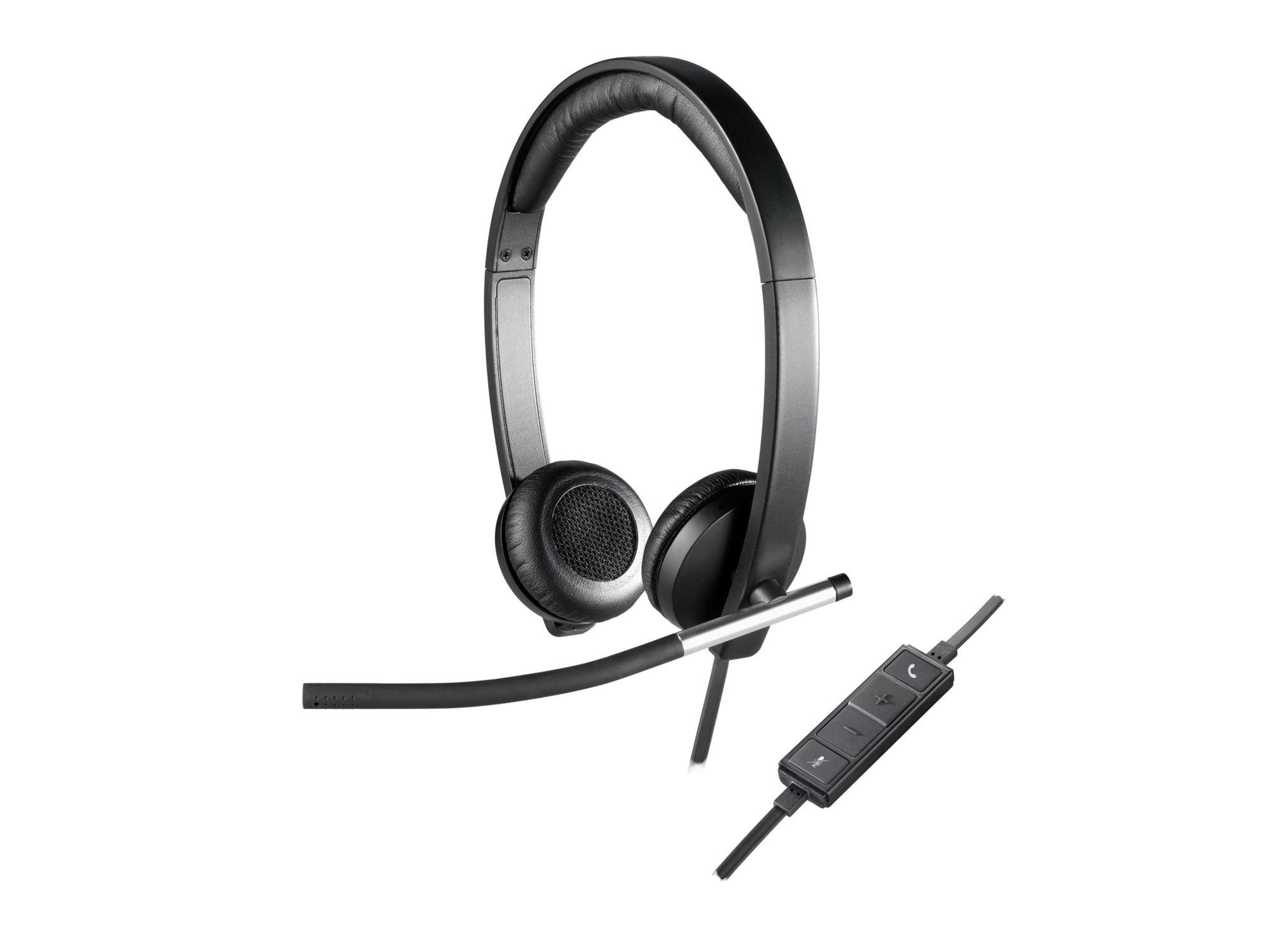 Auriculares con Micrófono LOGITECH H650E Negro y Plateado