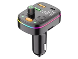 Transmissor Fm Bluetooth Para Carro Com 3 Portas De Carregamento, Reprodutor Mp3 E Chamadas Hands-free
