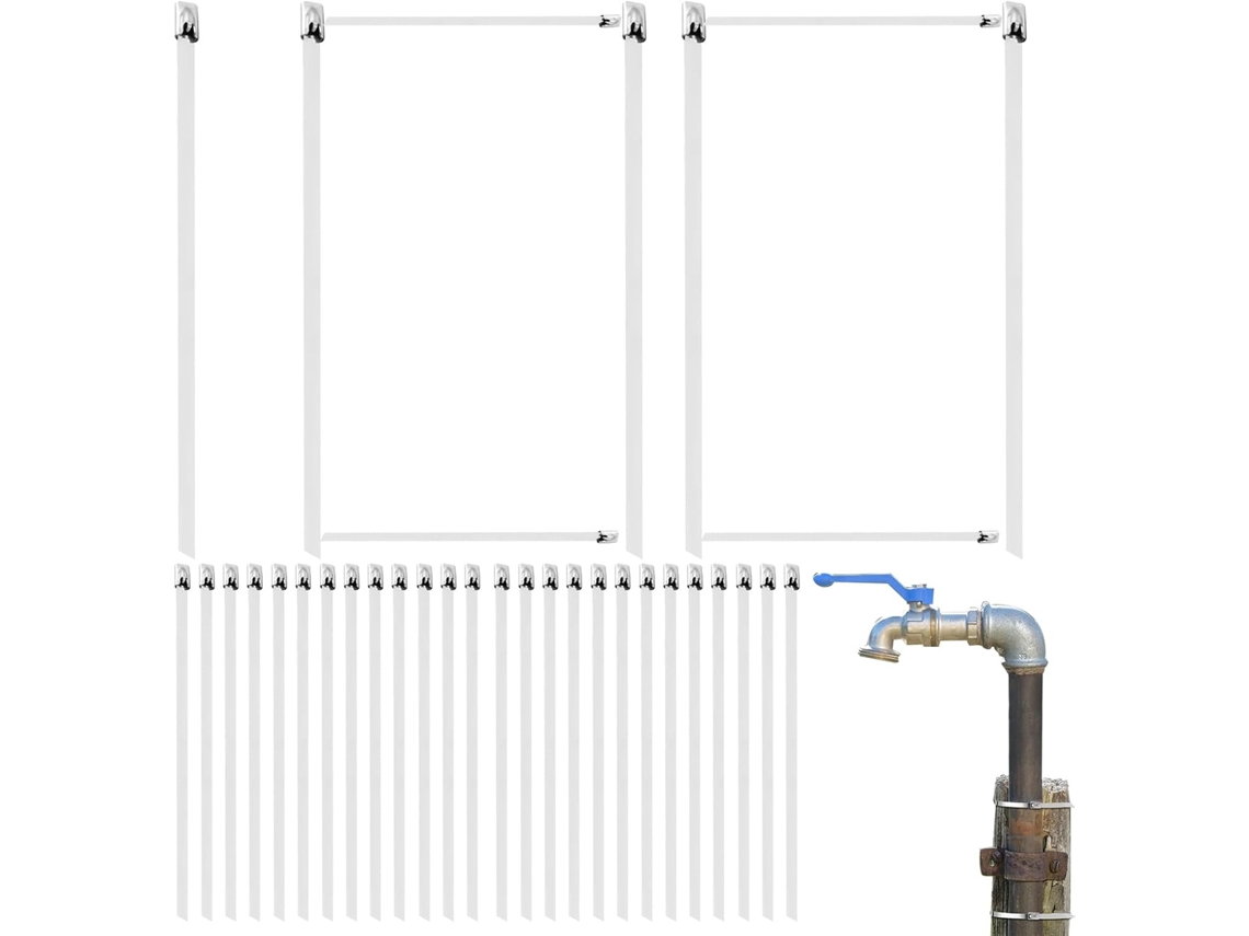 Bridas metálicas reforzadas para cables, para uso exterior, paquete de 100 unidades. SFUSHOS