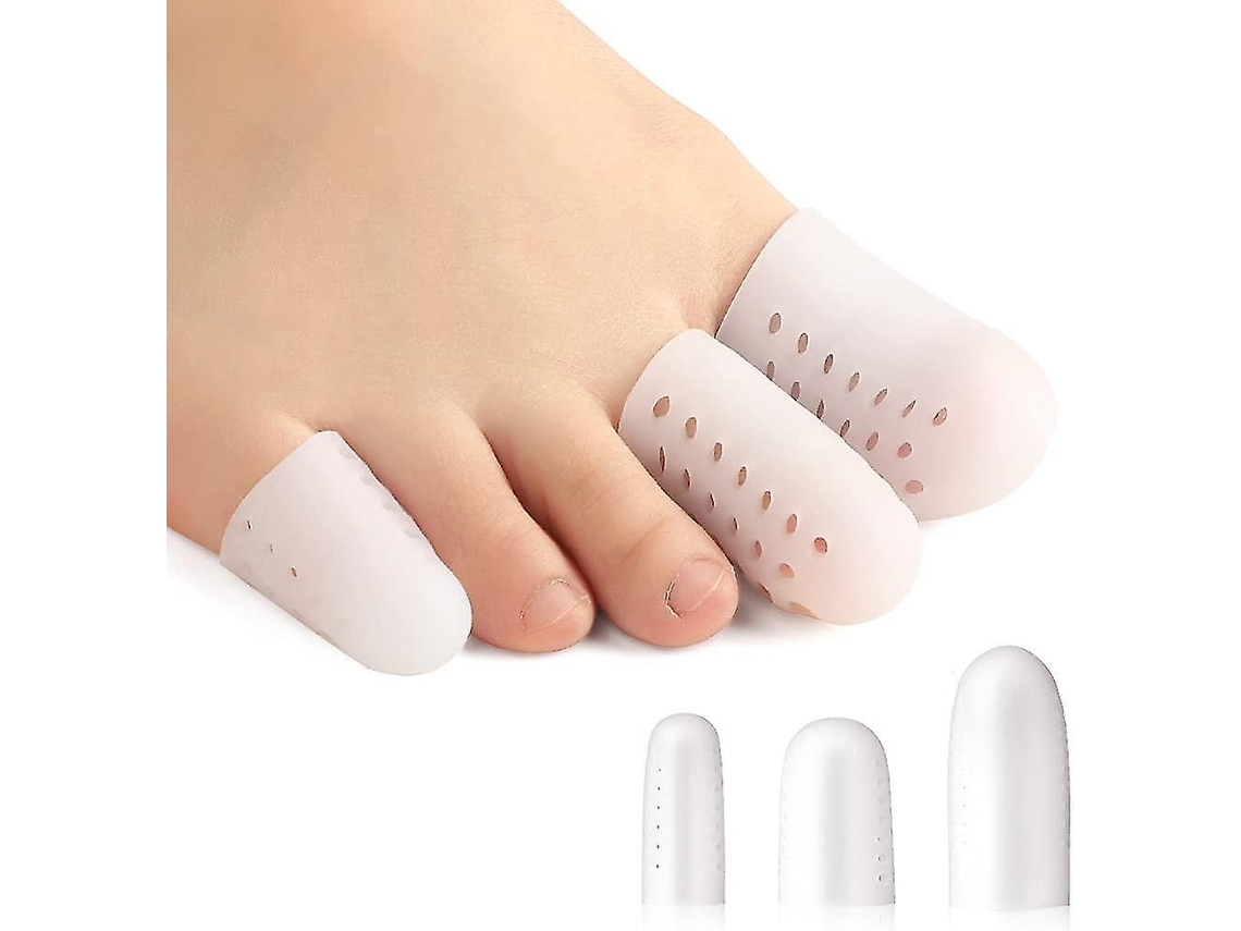 12 Protetores De Dedos De Silicona Transpiráveis Com Buracos Para Aliviar Dor E Prevenir Bolhas Em Atividades Desportivas Blanco