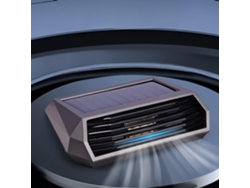 Purificador De Aire Solar Para Coche Con Carga Usb Y Eliminación De Olores Por Ozono, Ideal Para Usar En El Coche (gris)