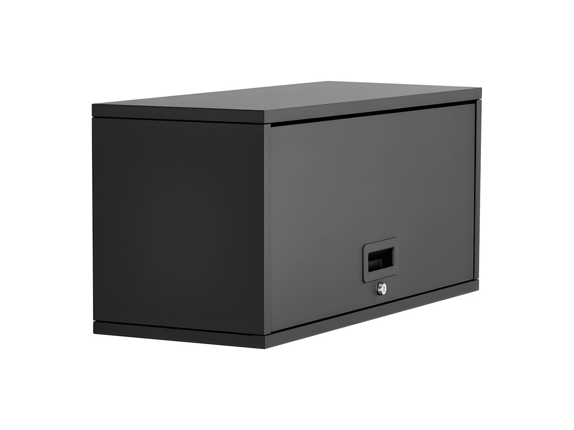 Armario de pared para taller Succebuy con puerta abatible, 770 x 305 x 356 mm, negro