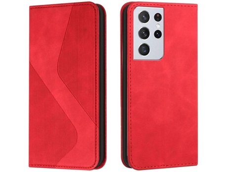 Carcasa Samsung Galaxy S22 Ultra HFS-HOUSE Cartera Rojo