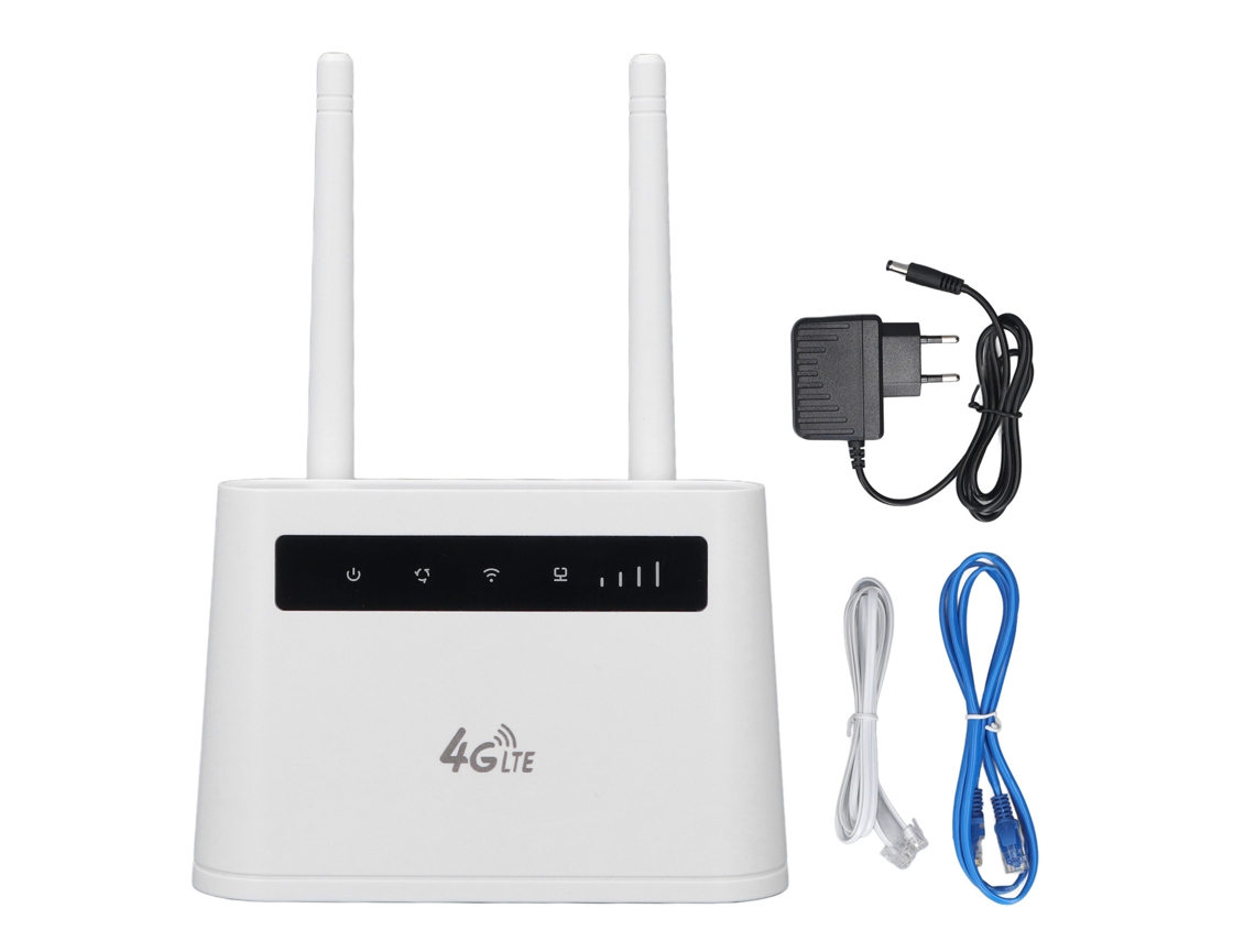 Router Inalámbrico 4g Lte Con Ranura Para Tarjeta Sim 300mbps Wifi Hotspot Móvil Desbloqueado Con Antenas Duales Plug Eu 100-240v