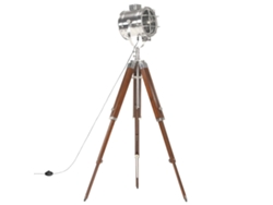 Lámpara Luminaria de Pie Trípode 165 cm Madera de Mango Maciza