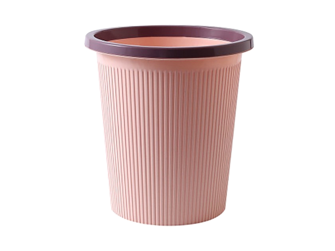 Baok - Papelera pequeña moderna de plástico rosa para el hogar