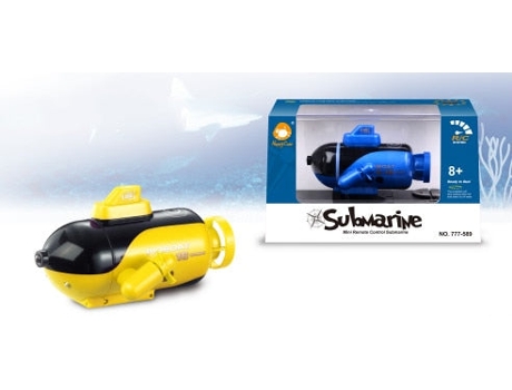 Radio Control Remoto Submarino Mini Modelo de Barco Potente Juguete de Agua Rc Amarillo Con Caja