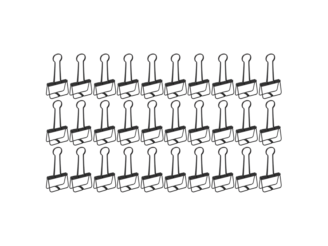 30 clips de acero de 2 pulgadas para billetes, billetes, clips metálicos negros