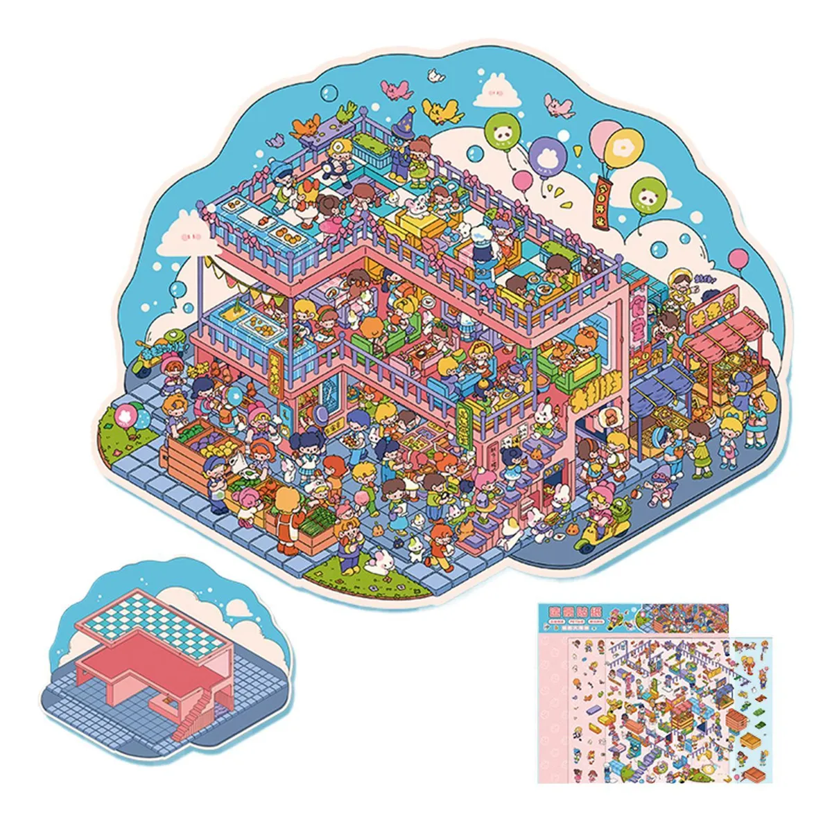Set de pegatinas de escenas en miniatura de Vayotoy