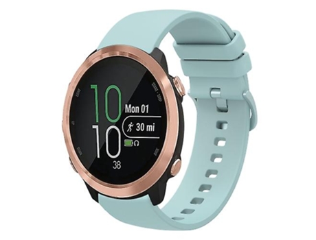 Correa para Garmin Forerunner 645 Music 20mm Color sólido correa de silicona suave para reloj verde zafiro VENISYMLIS
