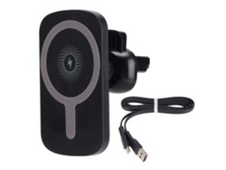 Cargador Inalámbrico Magnético 15w Para Coche Iphone, Cargador De Aire Duradero Negro