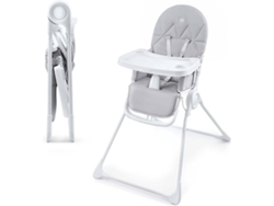 Trona Kinderkraft BINCI ligera y plegable con bandeja ajustable en 3 niveles y reposapiés Gris Claro