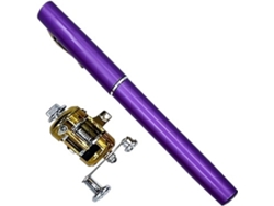 Juego Combinado De Caña Pescar Y Carrete Mini Telescópica Bolsillo Con Kit Completo (amarillo), Resistente