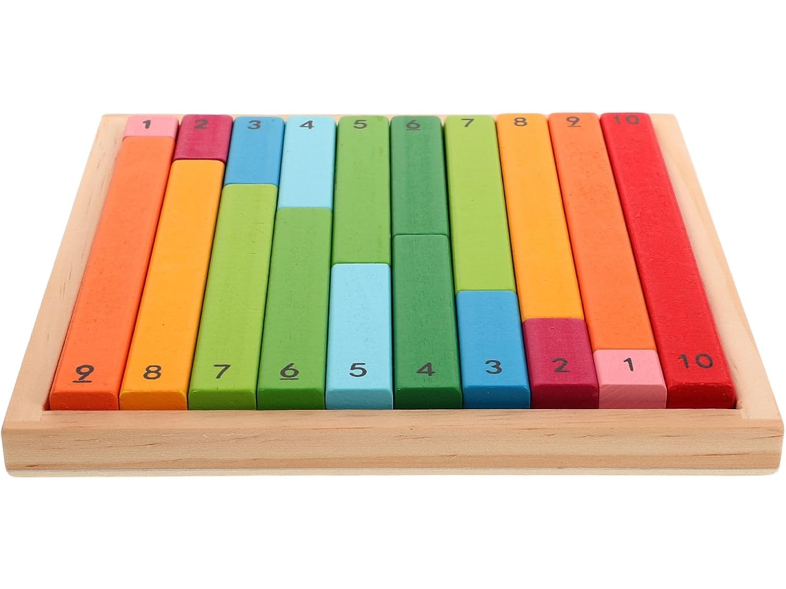Barras De Aprendizaje Montessori De Madera Coloridas Para Matemáticas