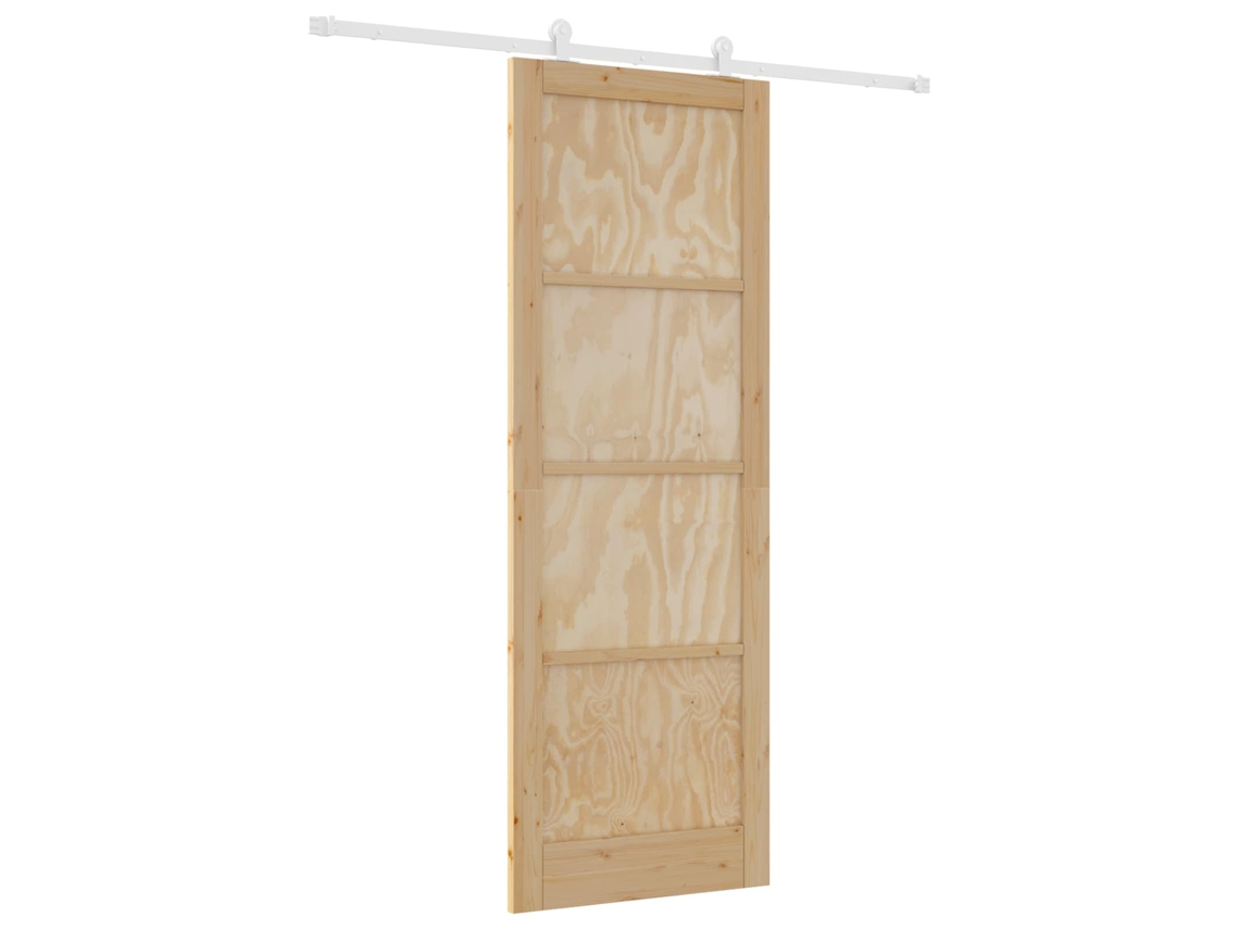 Puerta corredera natural y blanca de 83 x 232 cm, exclusiva de Maison.