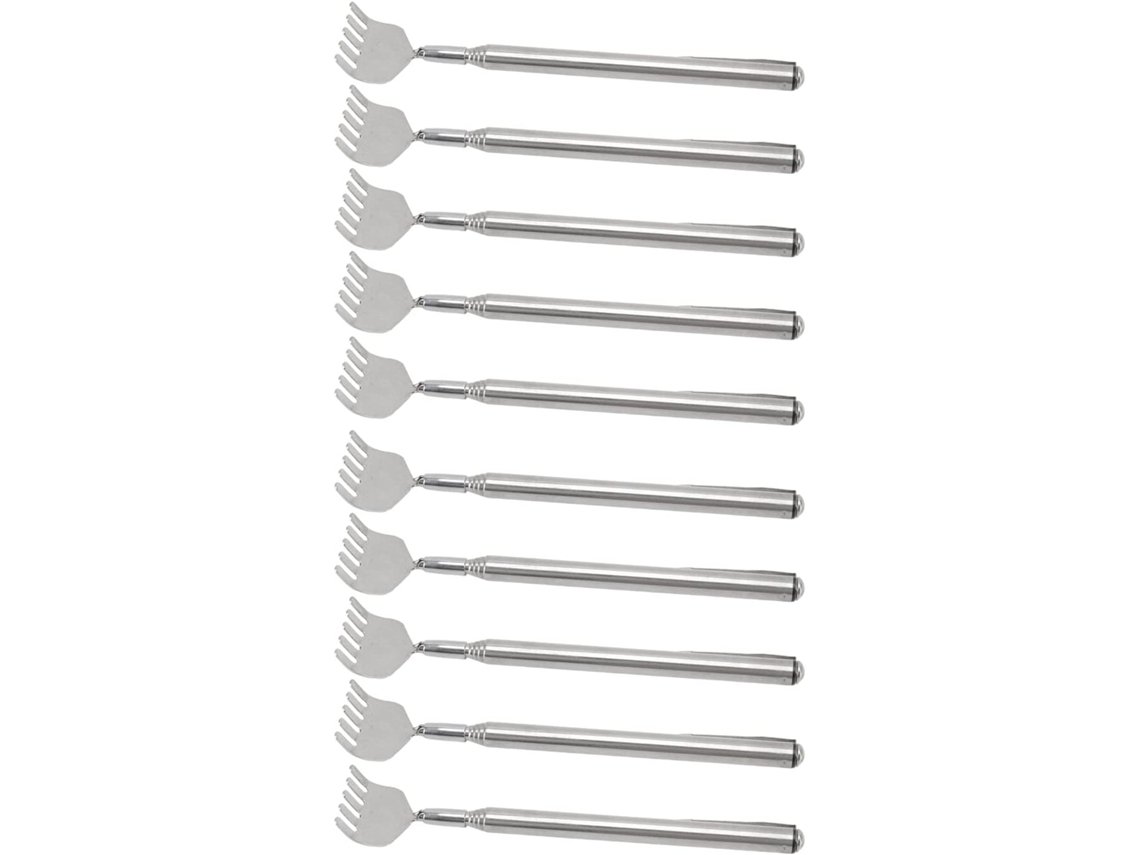 Paquete De 10 Rascadores De Espalda Mini Telescópicos, Extensibles, Portátiles Y Plegables Con Clip De Bolsillo Para