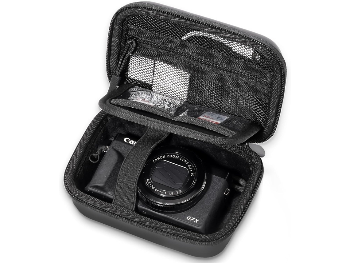 Bolsa para câmera, bolsa de armazenamento impermeável em EVA para câmeras Canon/Sony/CCD CUICH (preta)