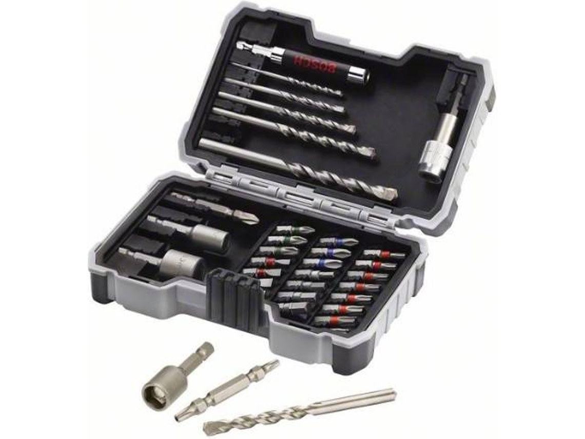Conjunto de Puntas de Atornillar y Brocas BOSCH 35 Un - Cyl-3 - Extra Hard - Ph - Pz - Sl - H - T