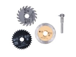 Conjunto de lâmina de serra circular HSS de 54,8 mm e mandril para corte de metal e madeira.