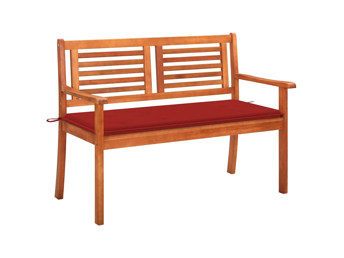 Banco VIDAXL Rojo Madera (120x60x89 cm)