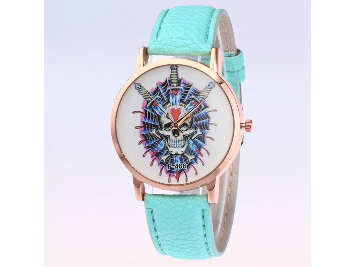 Reloj De Cuarzo Para Parejas Unisex Con Correa De Pu Zhoulianfa (menta)