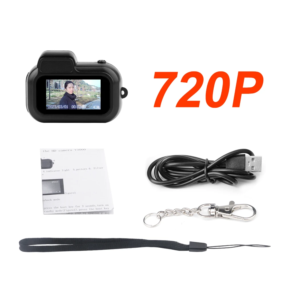 Mini Cámara (sin Tarjeta Tf), Con Pantalla, 720p Hd, Admite Grabación De Video.
