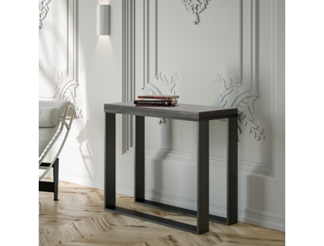 Consolas Elettra Libra Extensible hasta 90 cm ITAMOBY (90 x 45 x 80 cm - Paneles de Melamina - Cemento)