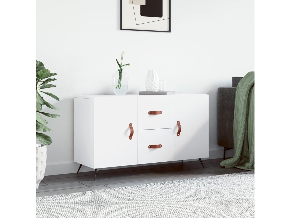 Aparador De Madera De Ingeniería Blanco 100x36x60 Cm