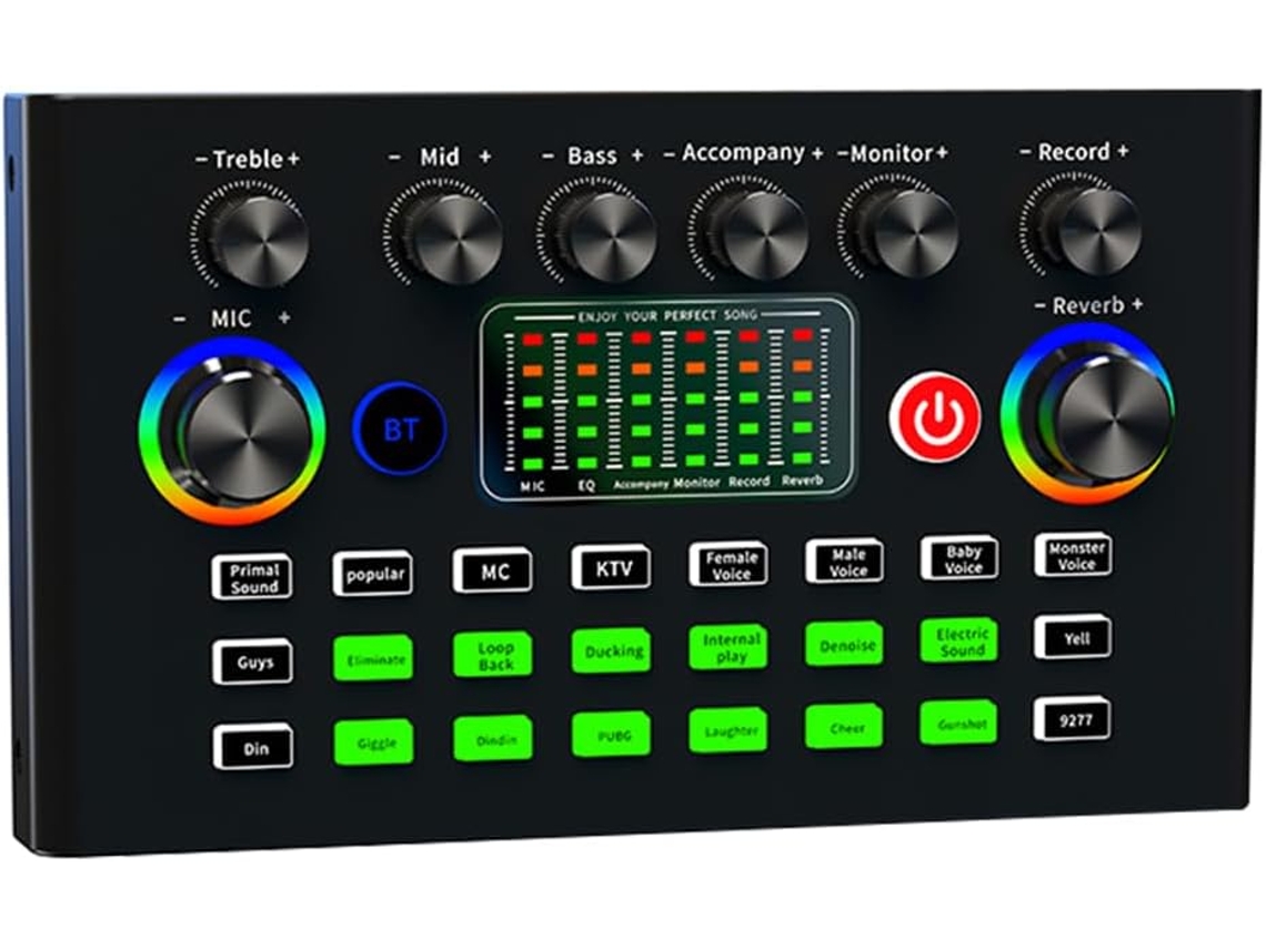 F009 Mezclador De Audio Tarjeta De Sonido Interfaz Directa Efectos Mezcla De Dj