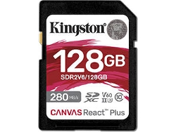 Tarjeta de Memoria KINGSTON SDXC Canvas React Plus V60 SD 128 GB