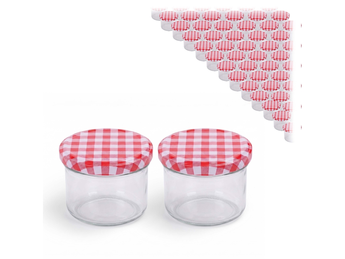Tarros Para Conservas Relaxdays, Set De 75, 220 Ml, Tapa Twist-off, Para Mermeladas, Transparentes