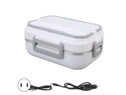 Nevera Eléctrica De 1,5 L Para El Hogar Y El Coche, Acero Inoxidable 304, Calienta Alimentos, Color Blanco, Enchufe Estadounidense, 110 V.