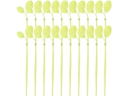 100 Bridas De Nailon Decorativas Verdes Con Forma De Hoja