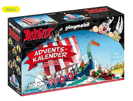 PLAYMOBIL Astérix: Calendario de Adviento Piratas (4 años - 125 Piezas)