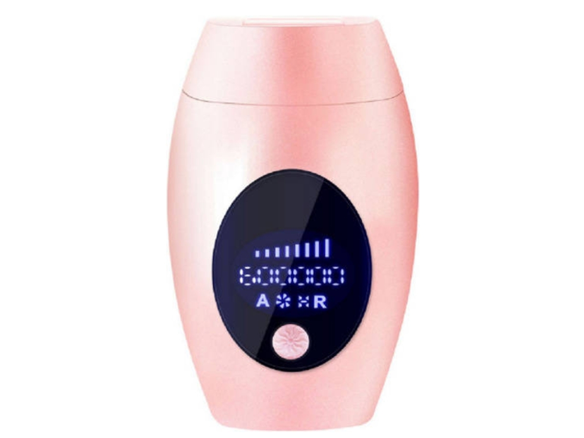 Depiladora de luz pulsada IPL indolora, 600.000 destellos, apta para cuerpo, rostro y zonas sensibles Yizhood (rosa)