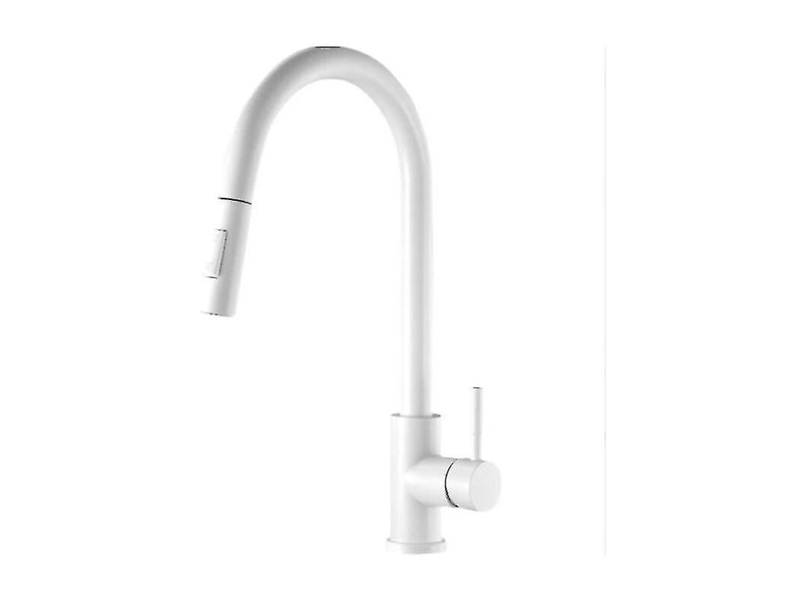 Grifo Giratorio De Acero Inoxidable De Doble Función Para Agua Fría Y Caliente, Extraíble, 210 X 50 X 430 Mm