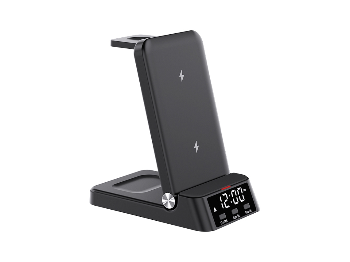 Base De Carga Inalámbrica Magnética 4 En 1 Con Reloj, 15 W, Para Fundas De Teléfonos Móviles Iphone/samsung.