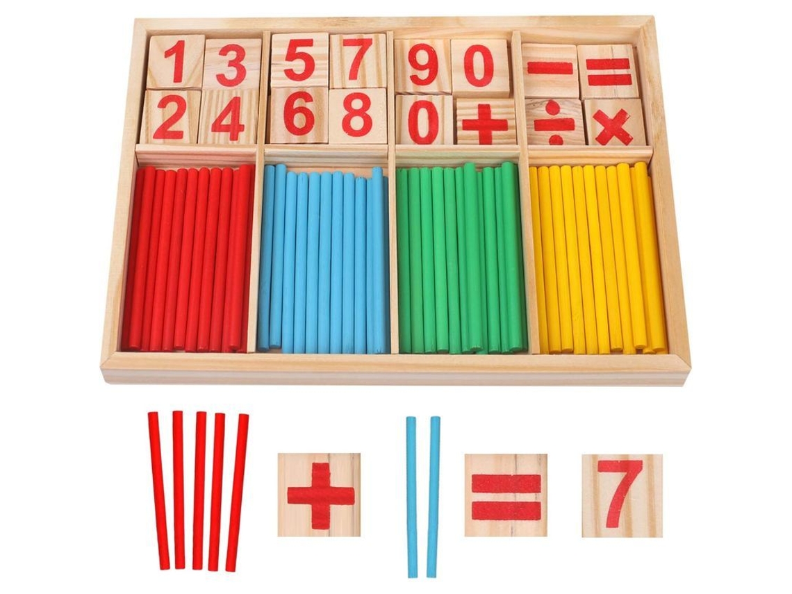 2026-3235-varillas De Conteo De Madera Juguetes Educativos Preescolares Bloques De Construcción Regalo Para Niños Coloridos